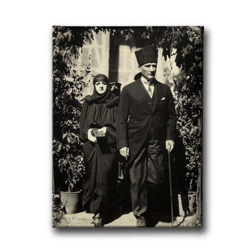 Makbule Hanım ve Atatürk Kanvas Tablo